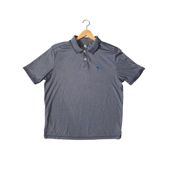 Tommy Bahama Men's L Blue Polo Performance Shirt Supima Cotton Blend - Picture 1 of 5